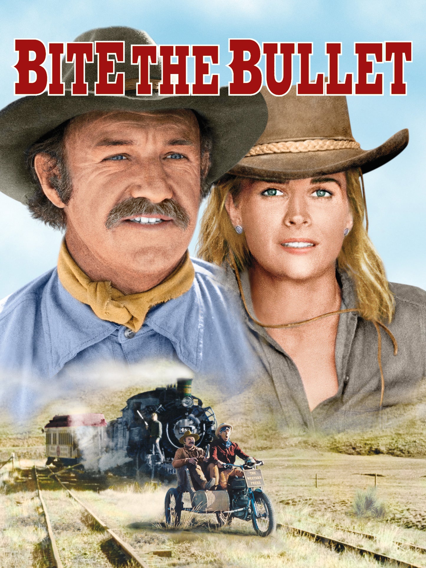 BITE THE BULLET (1975) Gene Hackman,Candice Bergen,James Coburn,Ian Bannen,Jan-Michael Vincent,Ben Johnson - Public Domain DVD NO CASE RARE !