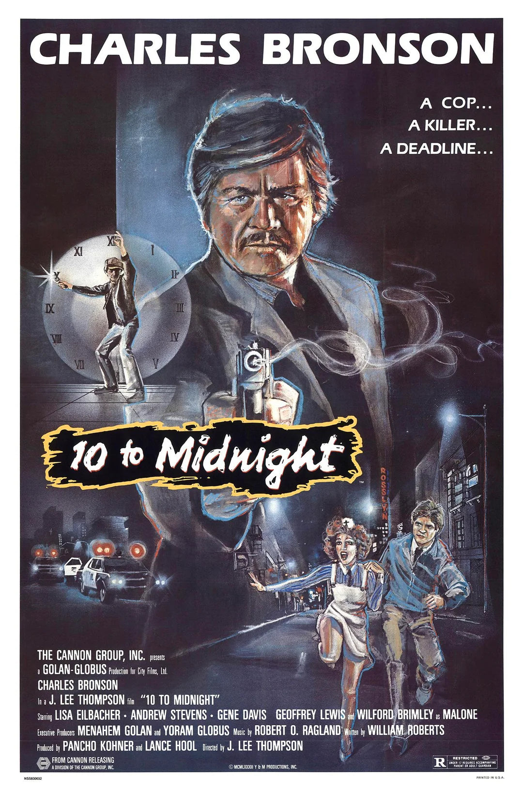 10 TO MIDNIGHT (1983) Charles Bronson,Lisa Eilbacher,Andrew Stevens - Public Domain DVD NO CASE RARE !