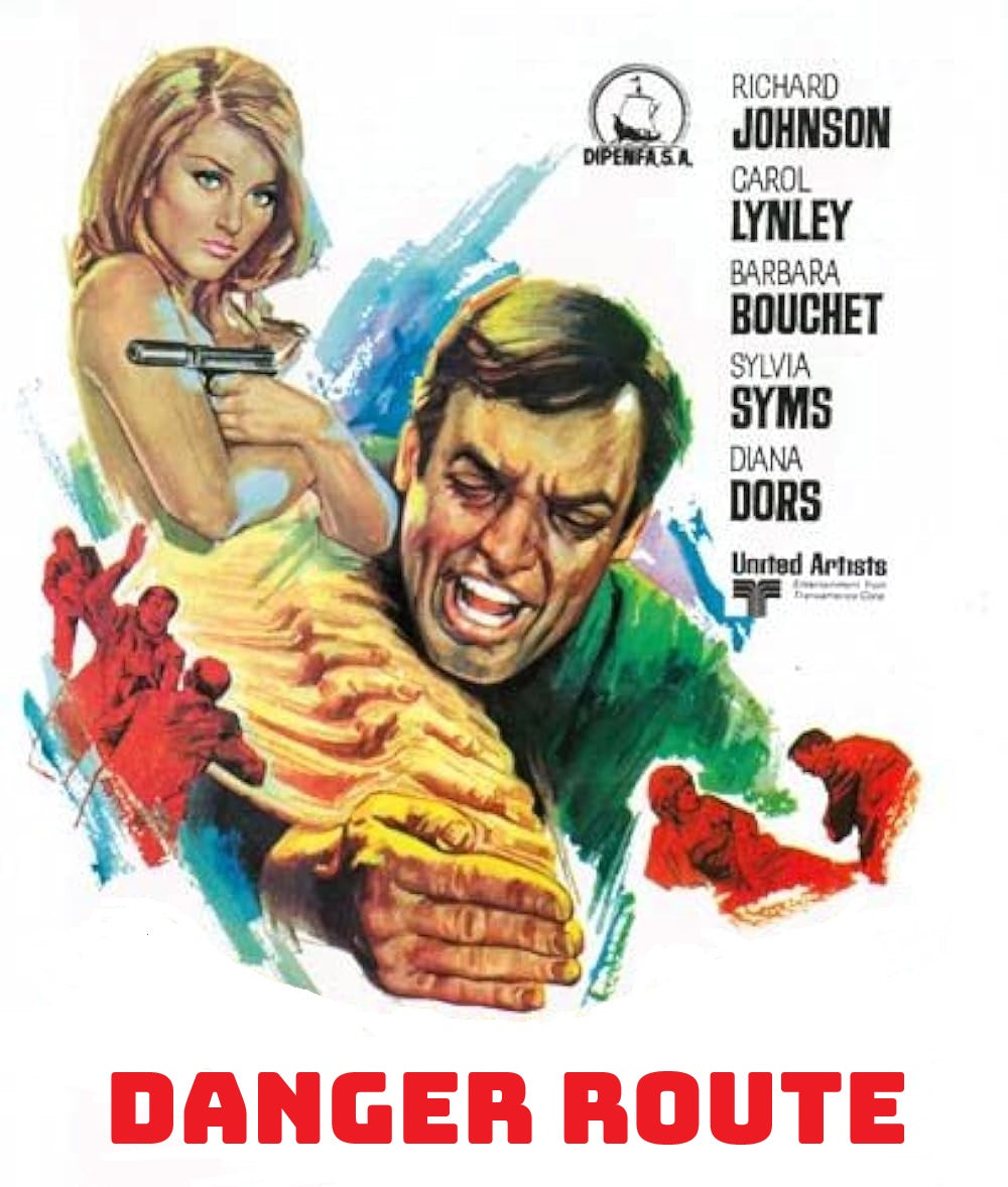 DANGER ROUTE (1967) Richard Johnson,Diana Dors,Carol Lynley,Sylvia Syms,Gordon Jackson - Public Domain DVD NO CASE RARE !