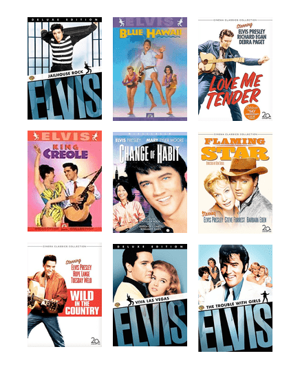 ELVIS PRESLEY COMPLETE MOVIE COLLECTION - 31 MOVIES ON ONE USB Public Domain Movies