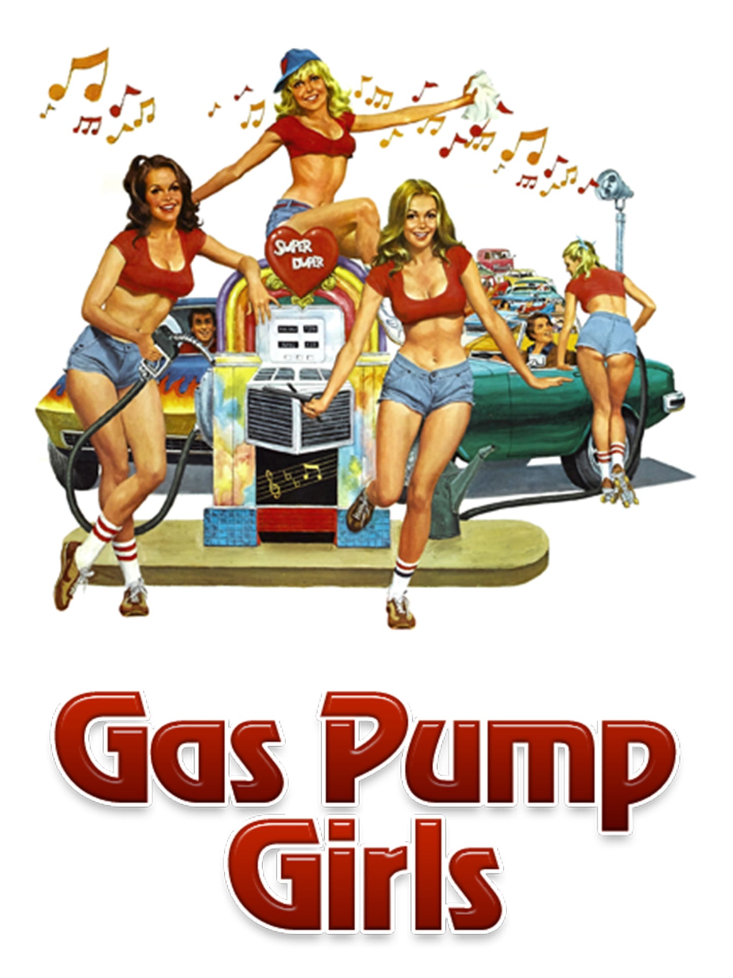 GAS PUMP GIRLS (1979) Kirsten Baker,Linda Lawrence,Sandy Johnson,Rikki Marin,Leslie King - VERY RARE DELETED TITLE ! - Public Domain DVD NO CASE