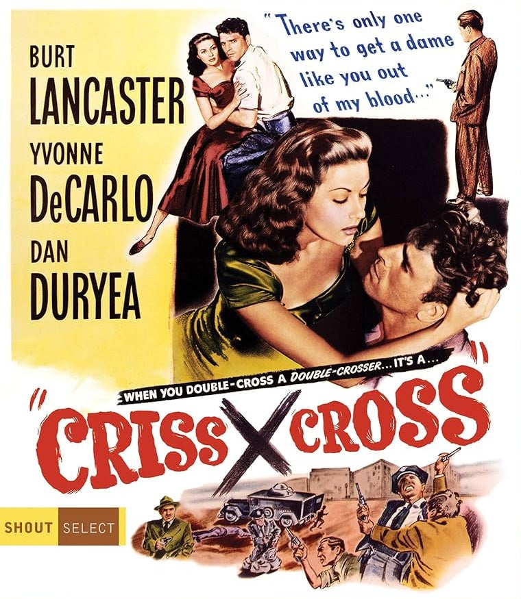 CRISS CROSS (1949) Burt Lancaster,Yvonne De Carlo,Dan Duryea - Public Domain DVD NO CASE RARE !