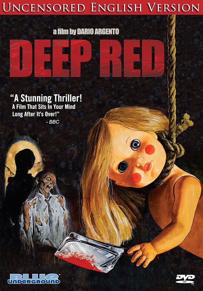 DEEP RED (1975) David Hemmings,Daria Nicolodi,Gabriele Lavia,Macha Méril,Eros Pagni,Giuliana Calandra - Public Domain DVD NO CASE RARE !