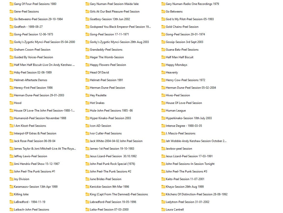 JOHN PEEL THE ULTIMATE RADIO COLLECTION ON USB 166GB
