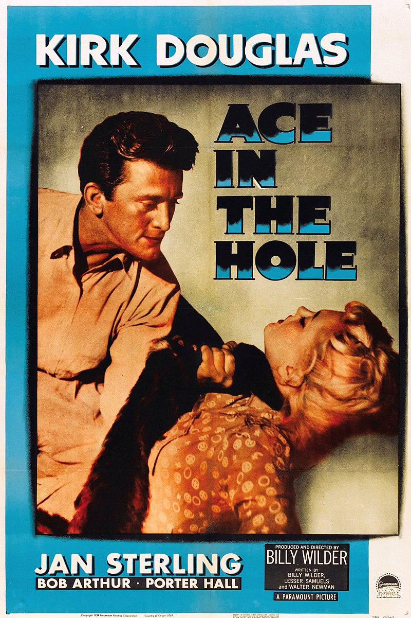 ACE IN THE HOLE (1951) Kirk Douglas,Jan Sterling,Robert Arthur,Porter Hall - Public Domain DVD NO CASE