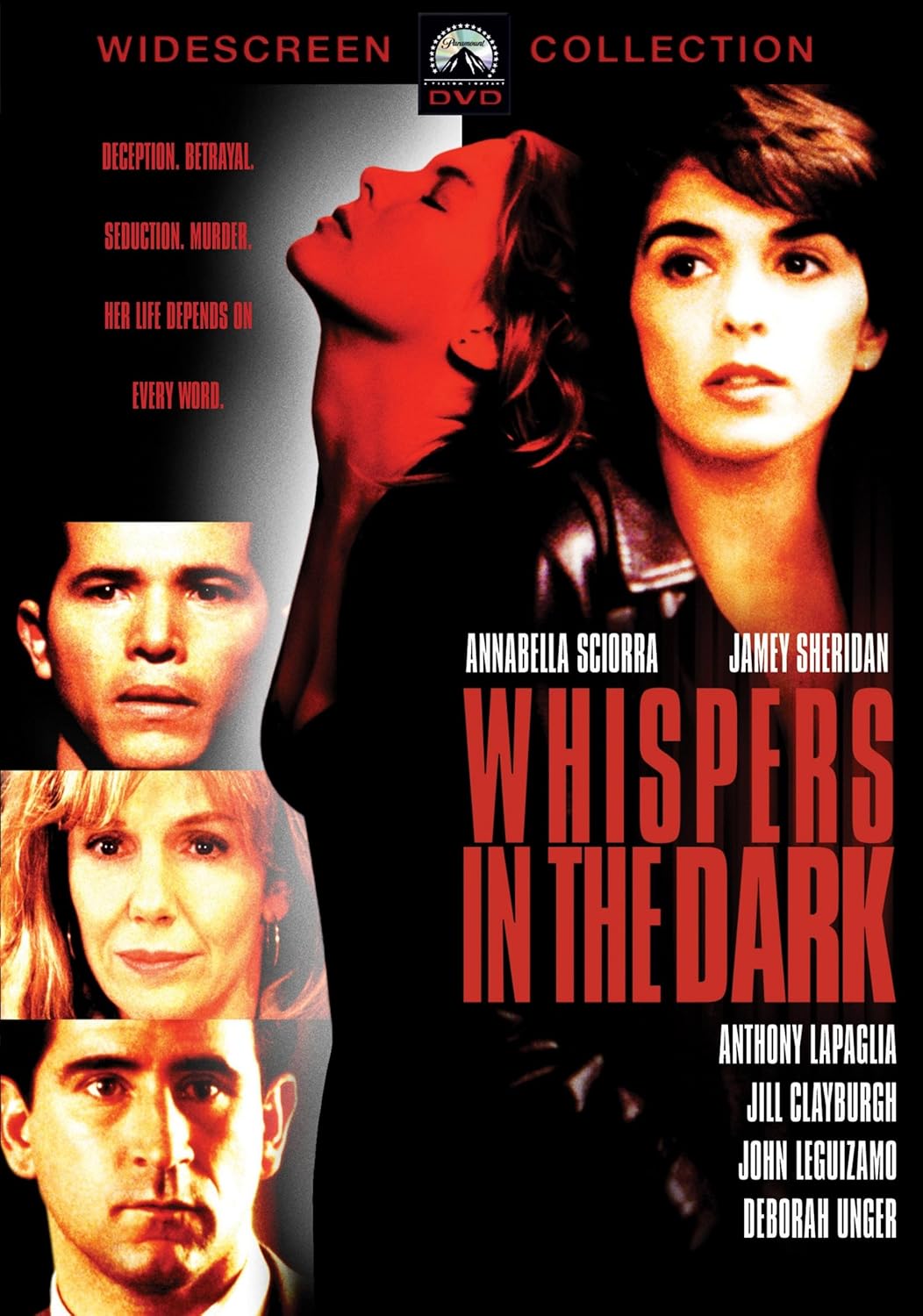 WHISPERS IN THE DARK (1992) Annabella Sciorra,Jamey Sheridan,John Leguizamo,Deborah Unger,Alan Alda - RARE DELETED DVD ONLY NO CASE