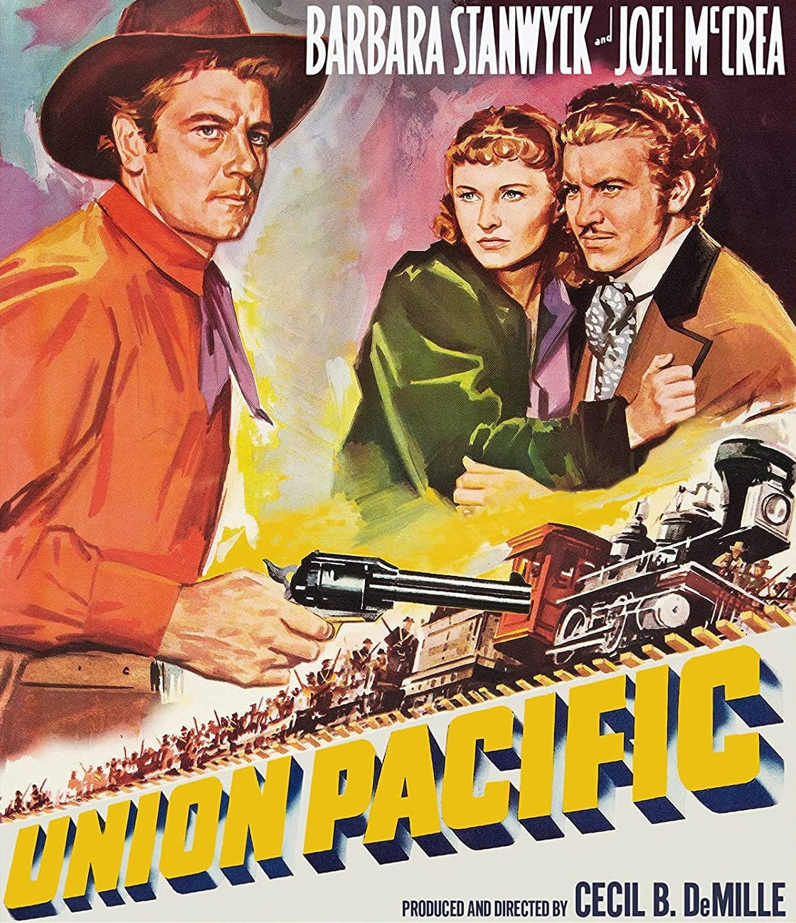 UNION PACIFIC (1939) Barbara Stanwyck,Joel McCrea,Akim Tamiroff,Robert Preston,Lynne Overman,Brian Donlevy - Public Domain DVD NO CASE RARE !