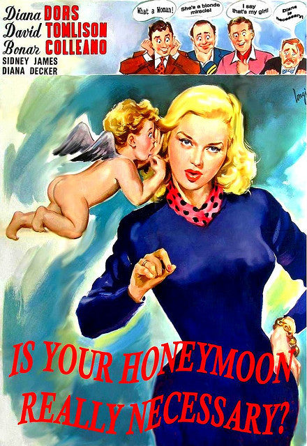 IS YOUR HONEYMOON REALLY NECESSARY (1953) Starring - Bonar Colleano,Diana Dors,David Tomlinson,Diana Decker - DVD, Public Domain DVD NO CASE