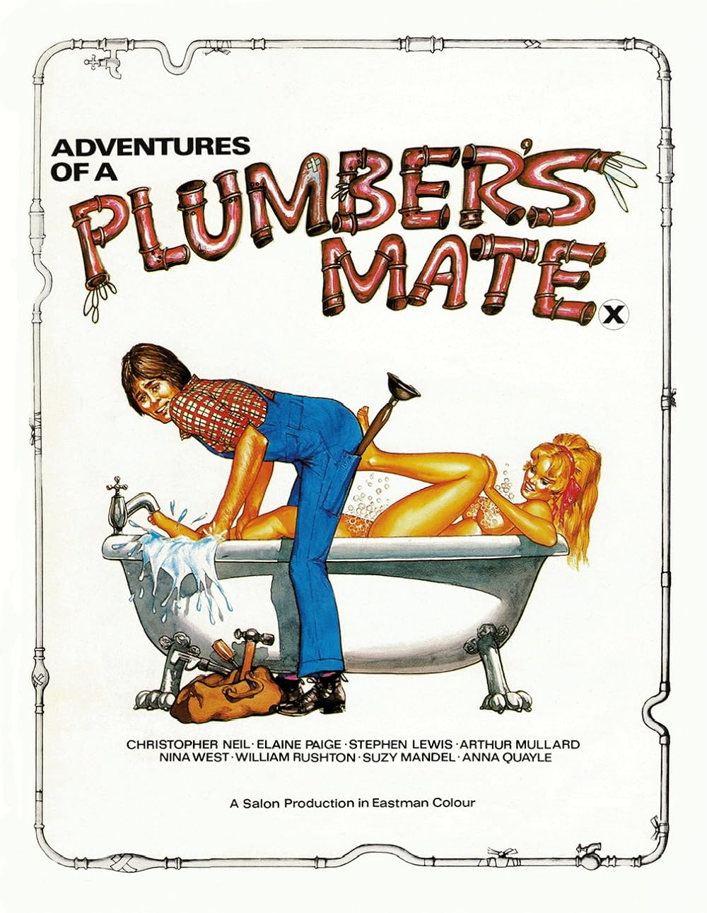 ADVENTURES OF A PLUMBER'S MATE (1978) Christopher Neil,Arthur Mullard,Stephen Lewis,Willie Rushton, Public Domain DVD NO CASE