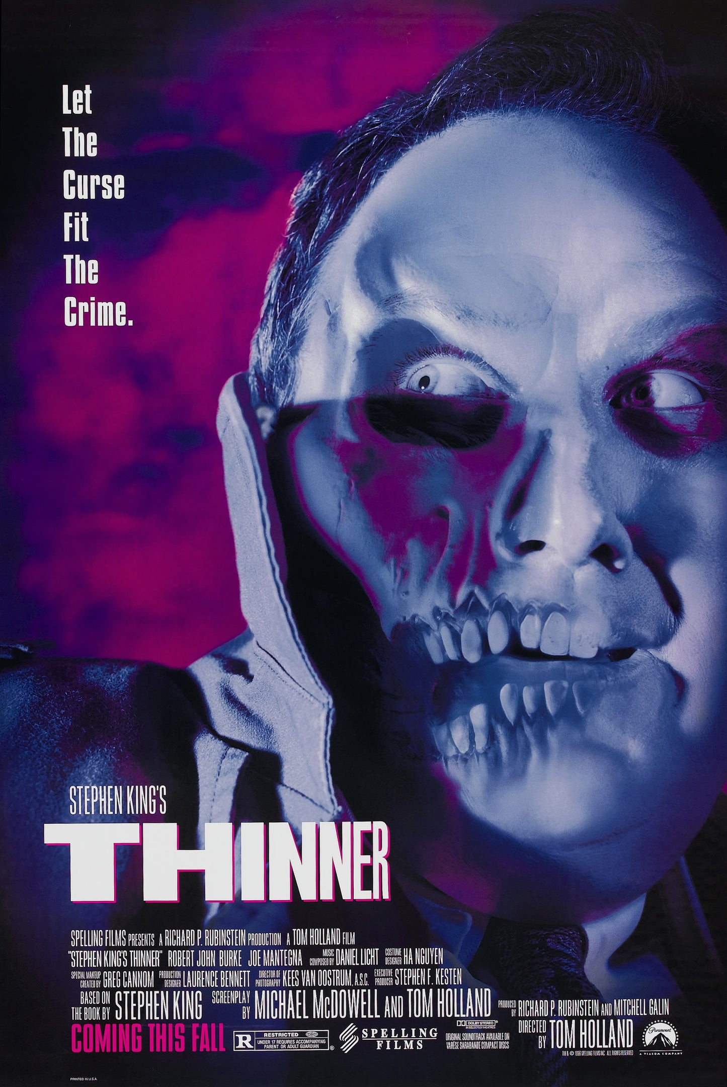 THINNER (Stephen King) (1996) Robert John Burke,Joe Mantegna - PUBLIC DOMAIN DVD ONLY NO CASE