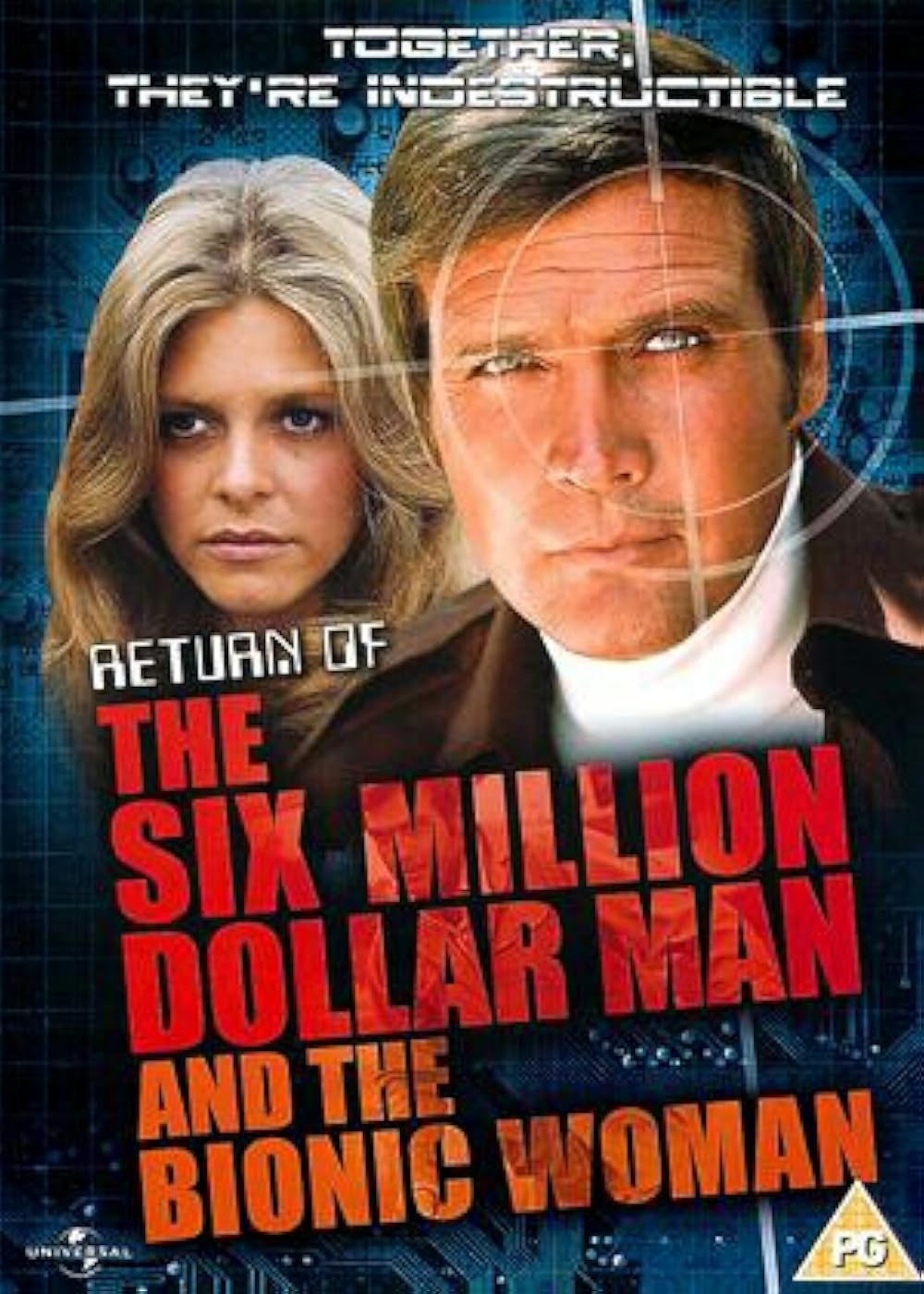 The Return of the Six Million Dollar Man and the Bionic Woman (1987) Lee Majors, Lindsay Wagner - Public Domain DVD NO CASE RARE !
