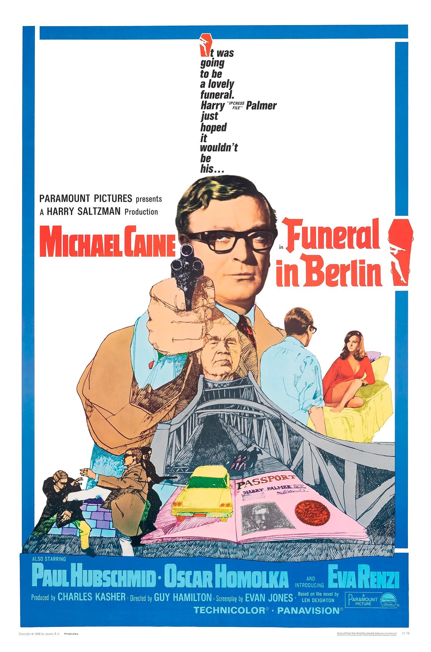 FUNERAL IN BERLIN (1966) Michael Caine,Paul Hubschmid,Oskar Homolka,Eva Renzi - Public Domain DVD NO CASE