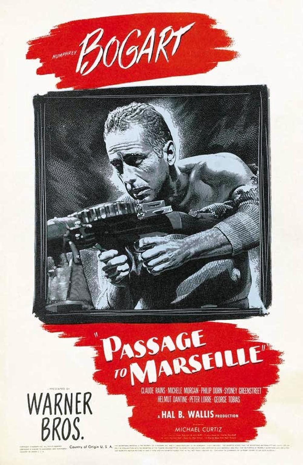 PASSAGE TO MARSEILLE (1944) Humphrey Bogart,Michèle Morgan,Claude Rains - PUBLIC DOMAIN DVD ONLY NO CASE
