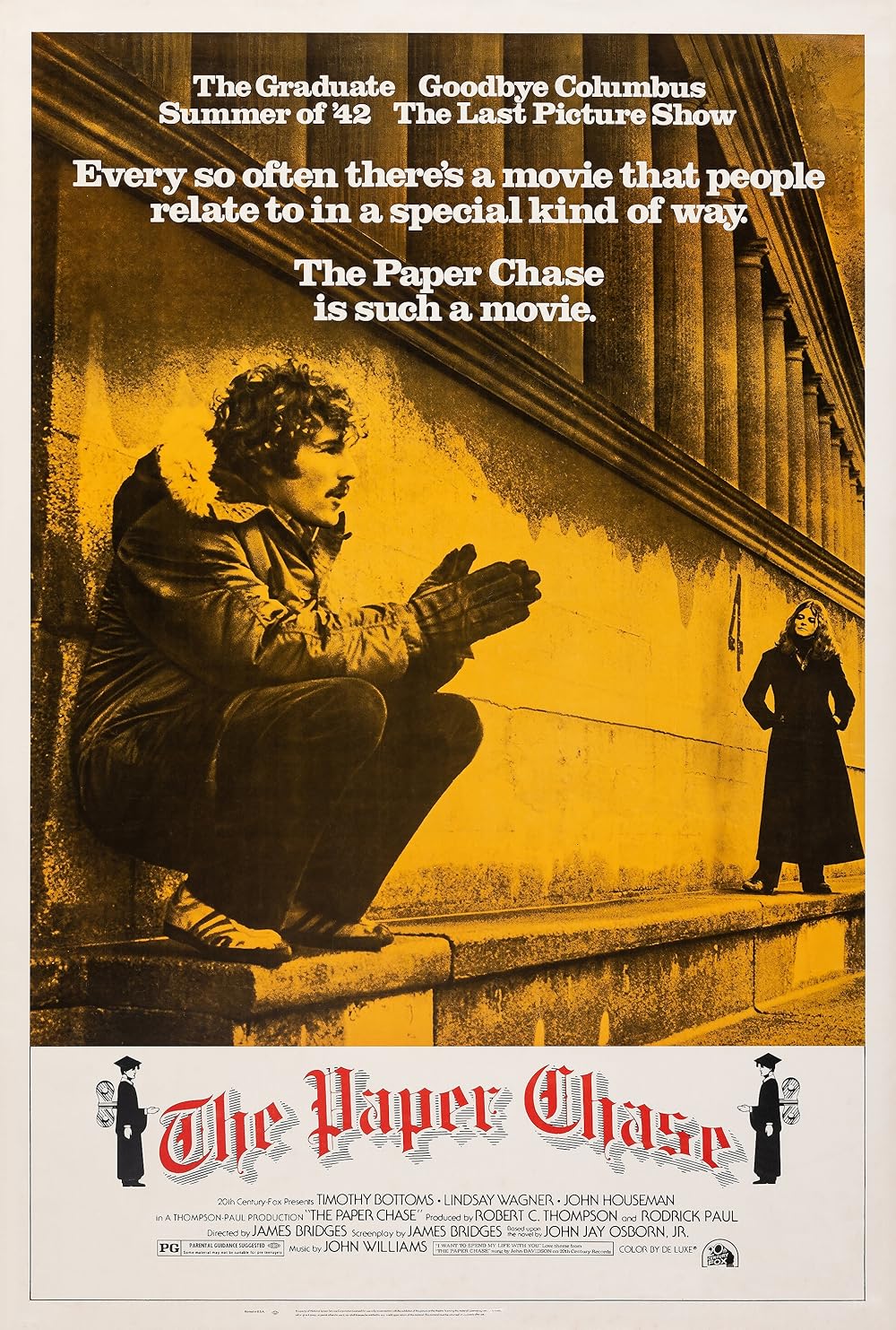 THE PAPER CHASE (1973) Timothy Bottoms,Lindsay Wagner,John Houseman - Public Domain DVD NO CASE RARE !