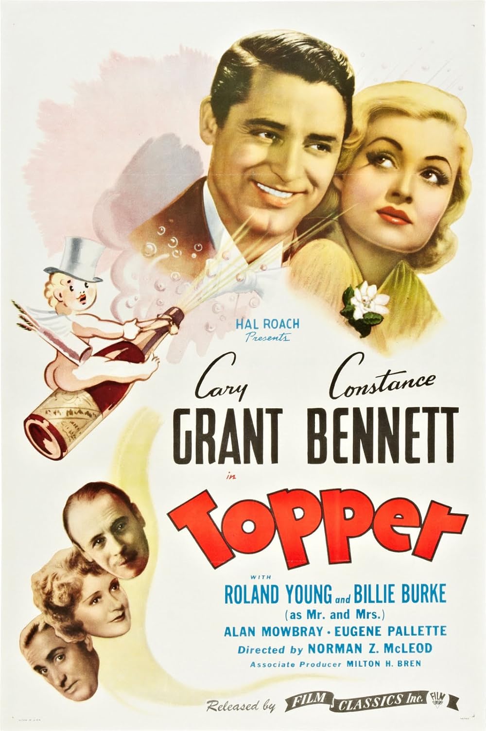 TOPPER (1937) Constance Bennett,Cary Grant,Roland Young - Public Domain DVD NO CASE RARE !