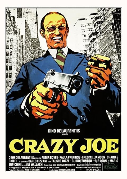 CRAZY JOE (1974) Peter Boyle,Paula Prentiss,Fred Williamson - Public Domain DVD NO CASE