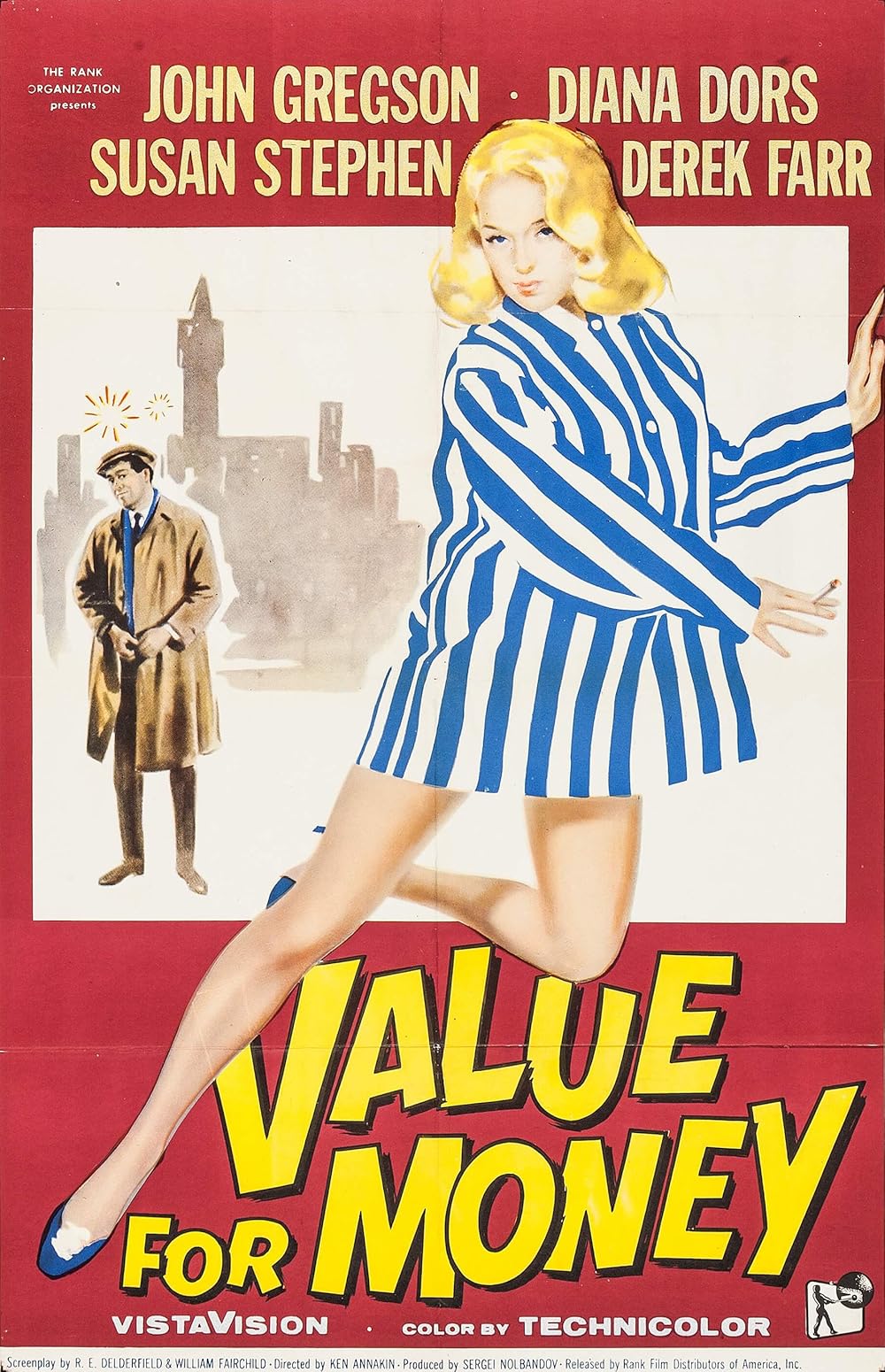VALUE FOR MONEY (1955) John Gregson,Diana Dors,Susan Stephen,Derek Farr - Public Domain DVD NO CASE RARE !