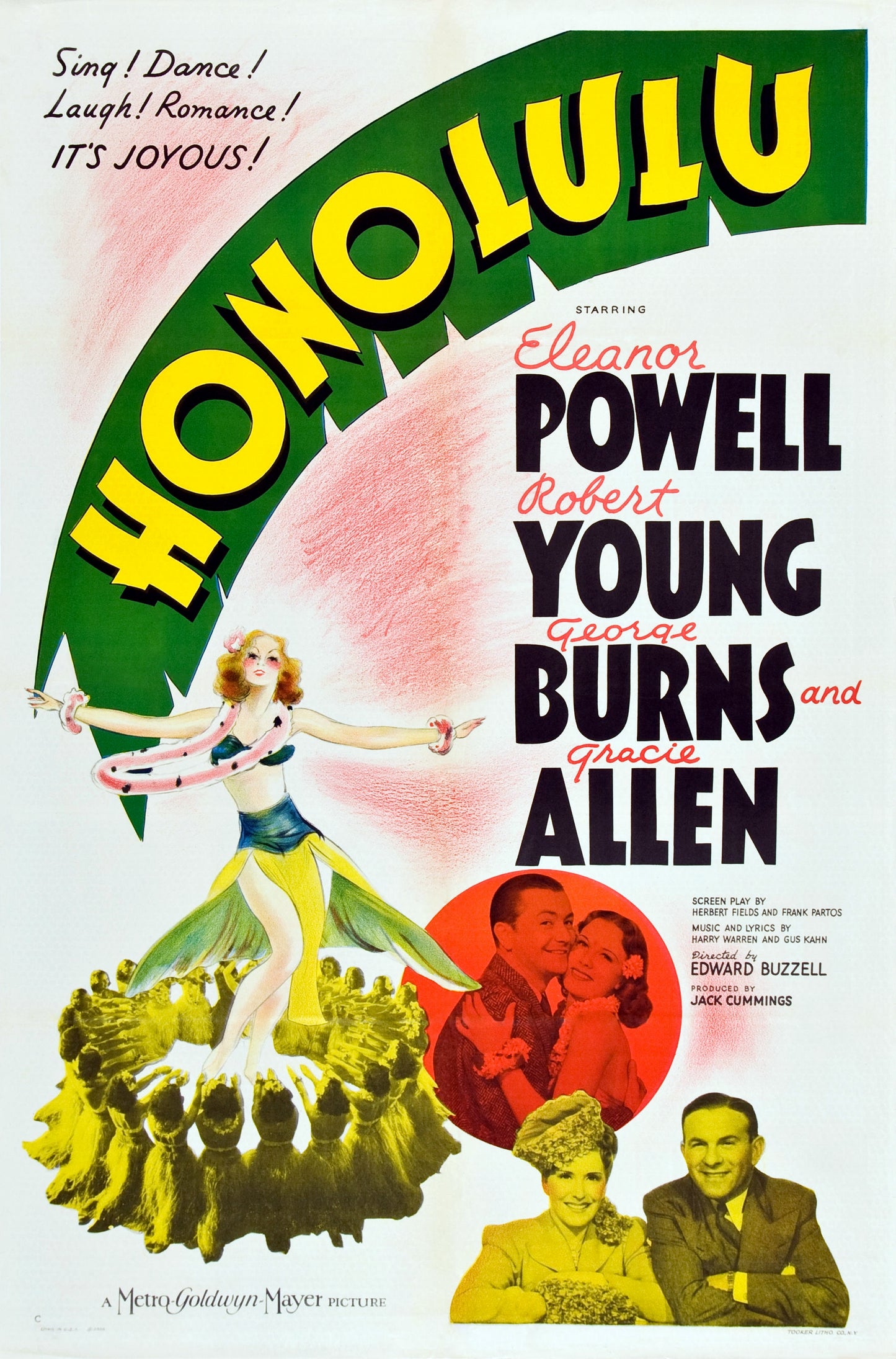HONOLULU (1939) Eleanor Powell,Robert Young,George Burns,Gracie Allen - DVD NO CASE