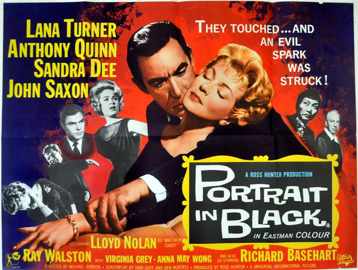 PORTRAT IN BLACK (1960) Lana Turner, Richard Basehart, Anthony Quinn, Sandra Dee, John Saxon - PUBLIC DOMAIN DVD ONLY NO CASE