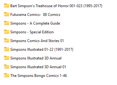 THE SIMPSONS & FUTURAMA - RETRO COMICS COLLECTION CBZ Format ON USB