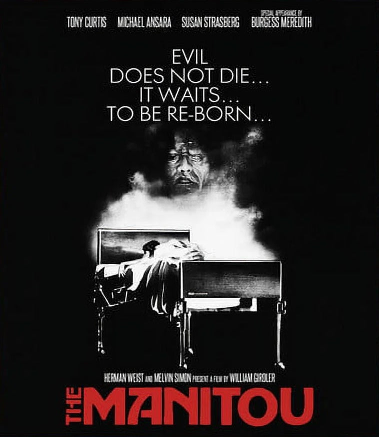 THE MANITOU (1978) Tony Curtis,Michael Ansara,Susan Strasberg,Stella Stevens,Jon Cedar,Ann Sothern,Burgess Meredith - Public Domain DVD NO CASE RARE !