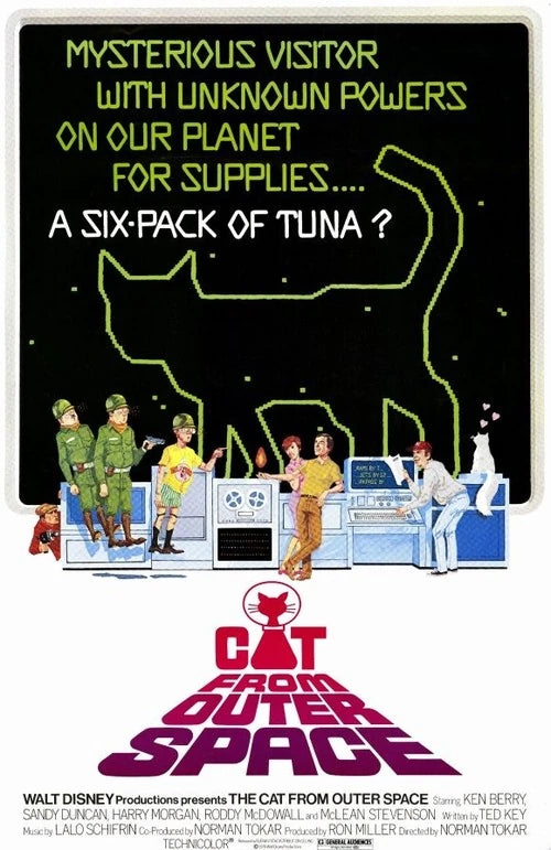 THE CAT FROM OUTER SPACE (1978) Ken Berry,Sandy Duncan,Harry Morgan,Ronnie Schell,Roddy McDowall - Public Domain DVD NO CASE