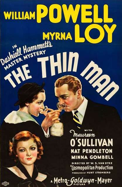 THE THIN MAN (1934)William Powell,Myrna Loy,Maureen O'Sullivan - Public Domain DVD NO CASE