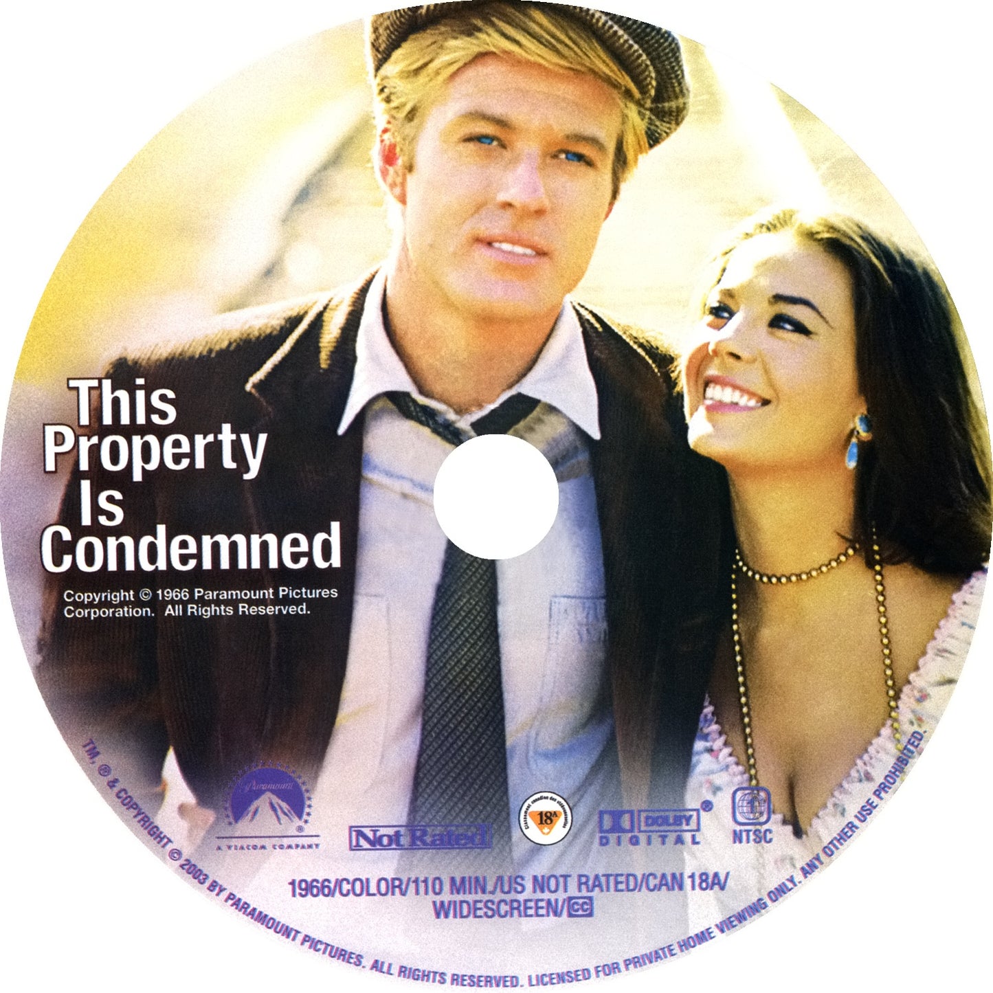 THIS PROPERTY IS CONDEMNED (1966) Robert Redford, Charles Bronson, Natalie Wood - PUBLIC DOMAIN DVD ONLY NO CASE