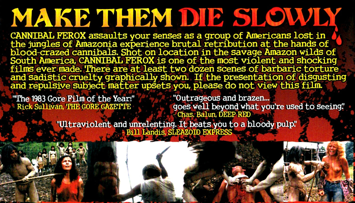 CANNIBAL FEROX (1981) Giovanni Lombardo Radice, Mike Logan, Lorraine De Selle Gloria Davis - PUBLIC DOMAIN DVD ONLY NO CASE