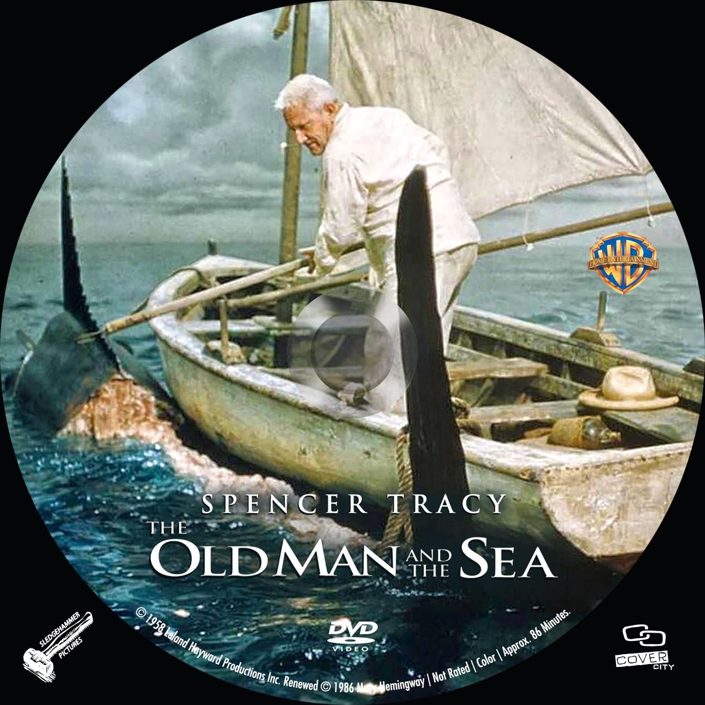 THE OLD MAN AND THE SEA (1958) Spencer Tracy, Don Diamond, Don Blackman, Felipe Pazos, Harry Bellaver - Public Domain DVD NO CASE