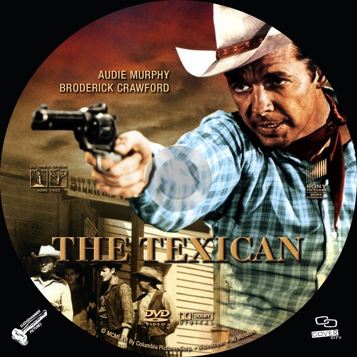 THE TEXICAN (1966) Audie Murphy,Broderick Crawford - Public Domain DVD NO CASE