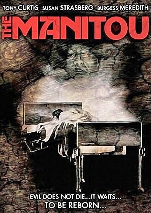 THE MANITOU (1978) Tony Curtis,Michael Ansara,Susan Strasberg,Stella Stevens,Jon Cedar,Ann Sothern,Burgess Meredith - Public Domain DVD NO CASE RARE !