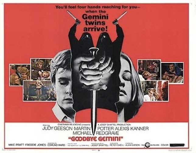 GOODBYE GEMINI (1970) Judy Geeson,Michael Redgrave,Martin Potter- Public Domain Movie DVD NO CASE
