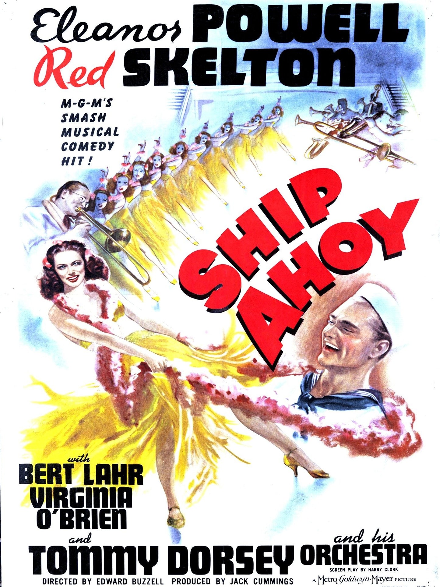 SHIP AHOY (1942) Eleanor Powell,Red Skelton,Bert Lahr,Virginia O'Brien - DVD NO CASE