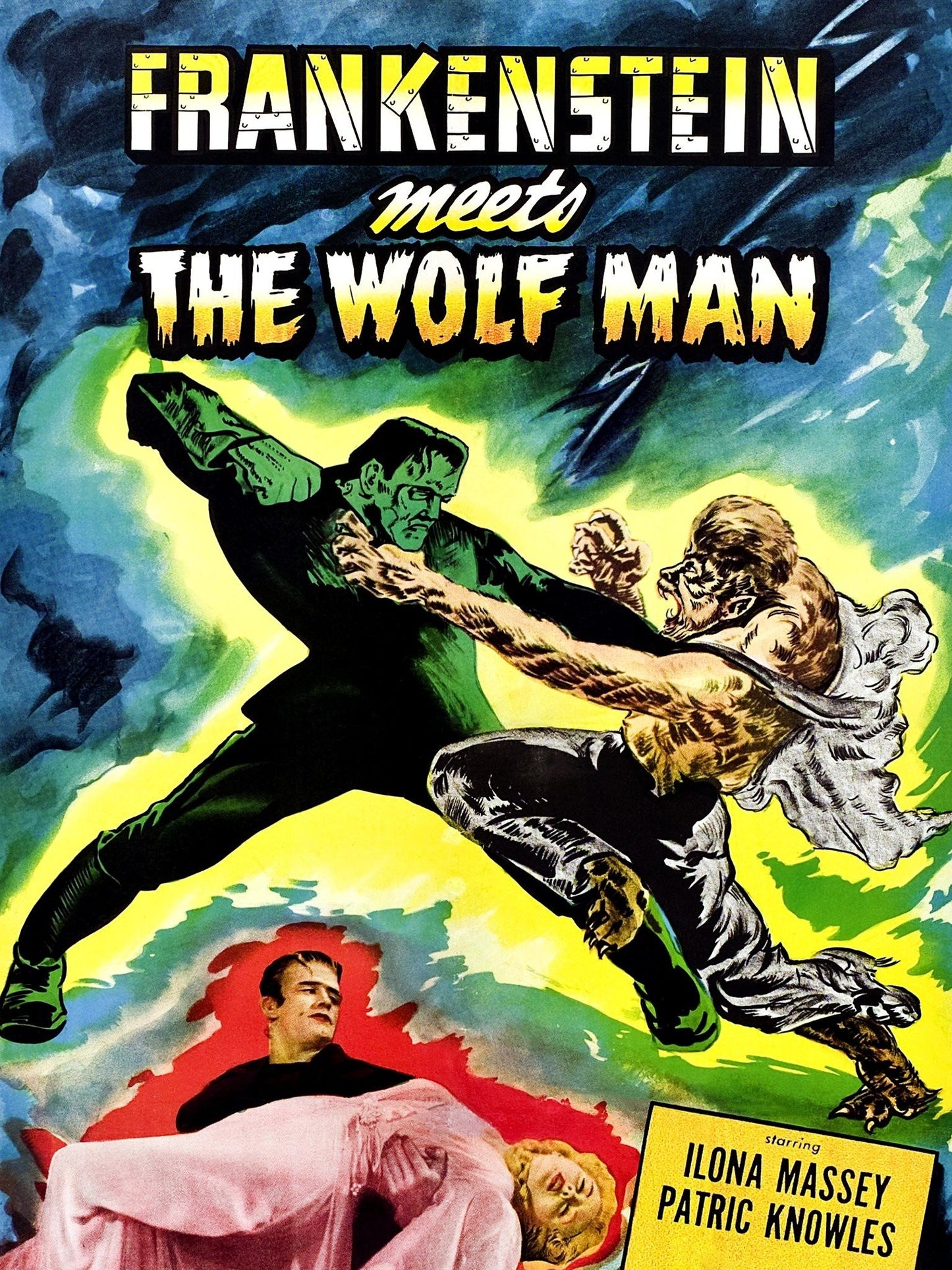 FRANKENSTEIN MEETS THE WOLFMAN (1943) Ilona Massey,Patric Knowles,Bela Lugosi,Lionel Atwill,Maria Ouspenskaya,Lon Chaney Jr. - Public Domain DVD NO CASE