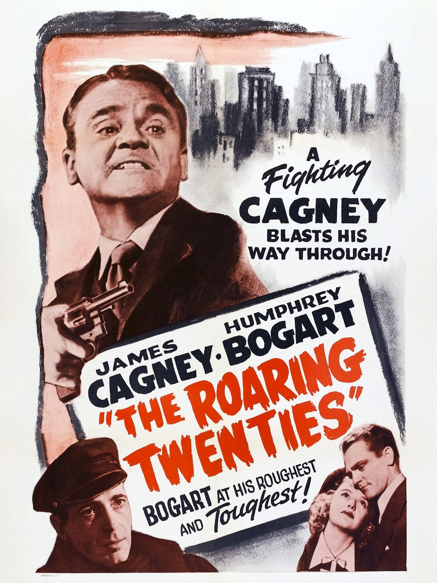 THE ROARING TWENTIES (1939) James Cagney,Priscilla Lane,Humphrey Bogart,Gladys George - Public Domain DVD NO CASE RARE !