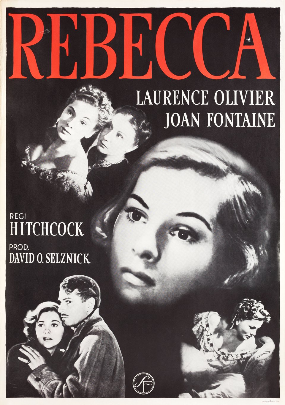 REBECCA (1940) Laurence Olivier,Joan Fontaine,Judith Anderson,George Sanders,Reginald Denny - Public Domain DVD NO CASE RARE !