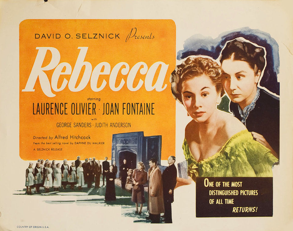 REBECCA (1940) Laurence Olivier,Joan Fontaine,Judith Anderson,George Sanders,Reginald Denny - Public Domain DVD NO CASE RARE !