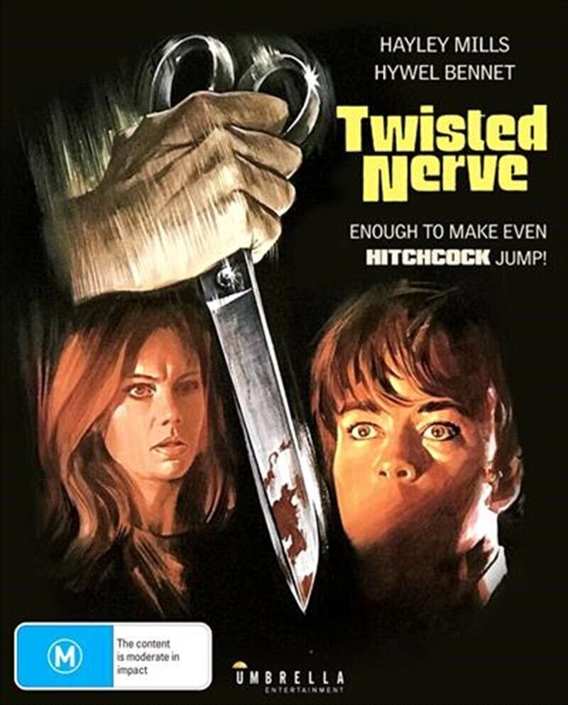 TWISTED NERVE (1968) Hayley Mills,Hywel Bennett,Billie Whitelaw,Phyllis Calvert,Frank Finlay - Public Domain DVD NO CASE RARE !
