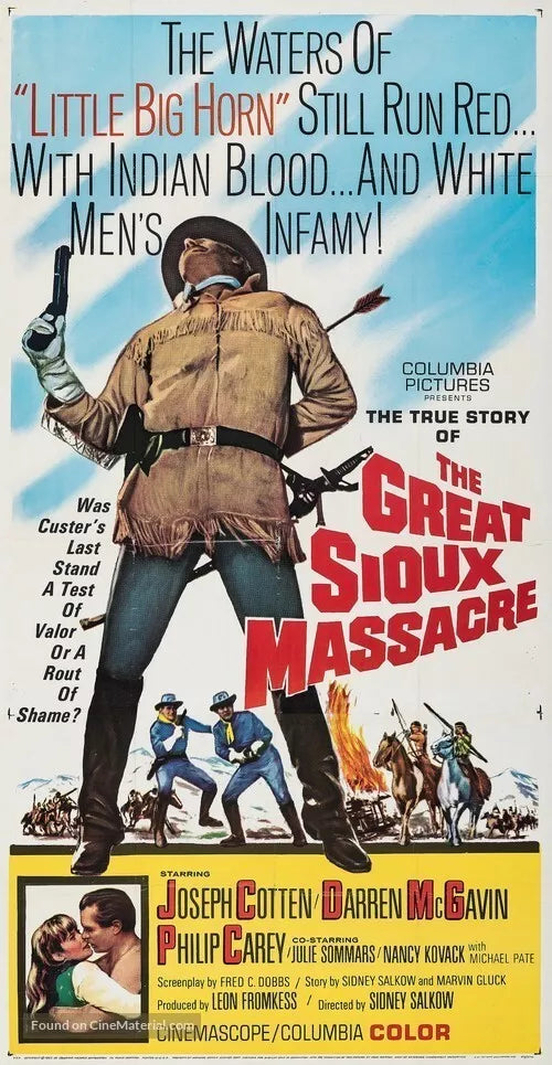 The Great Sioux Massacre (1965)Joseph Cotten, Michael Pate, Julie Sommars, Philip Carey, Public Domain DVD NO CASE