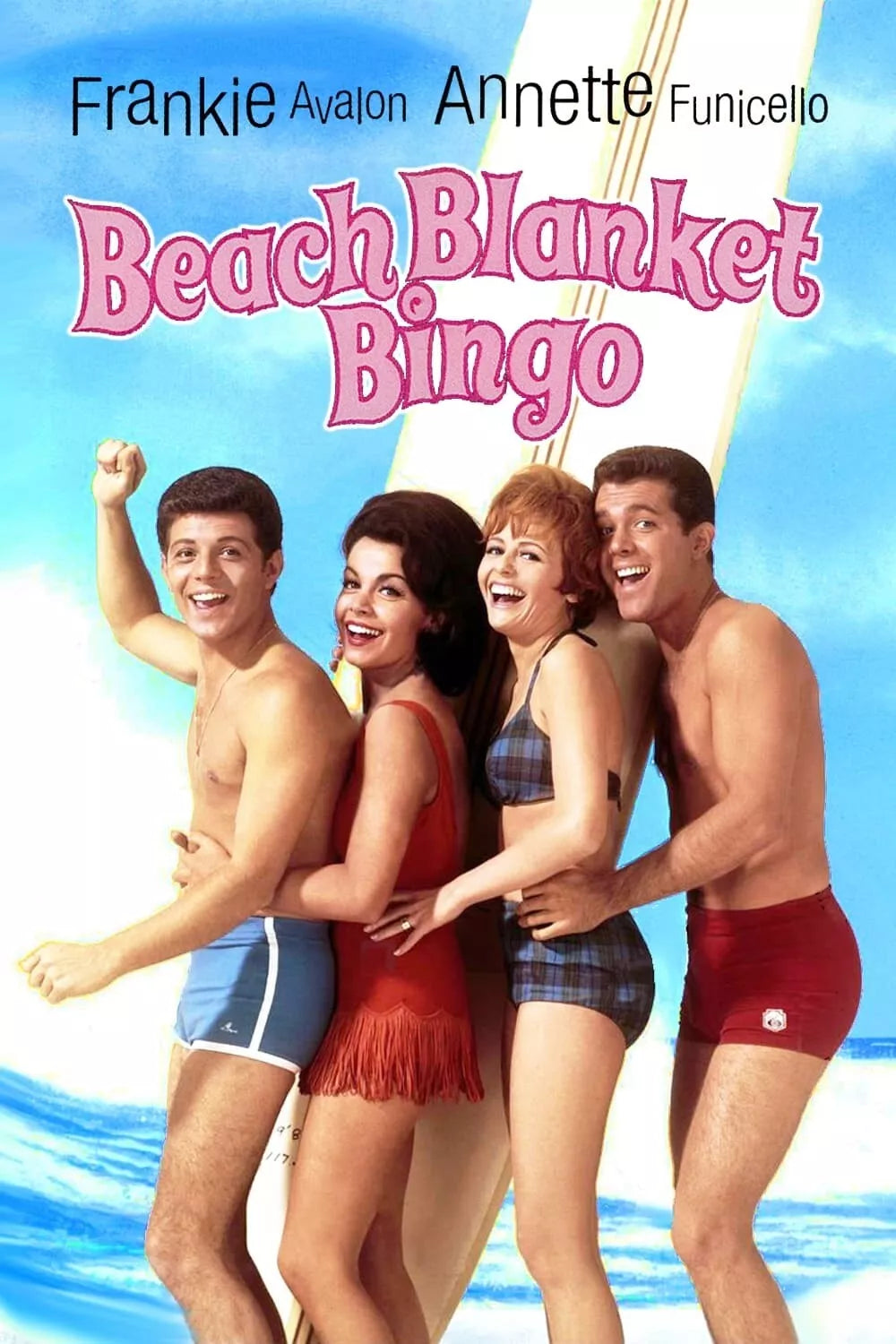 BEACH BLANKET BINGO (1965) Frankie Avalon,Jody McCrea,Donna Loren,Marta Kristen,Linda Evans,Buster Keaton - Public Domain DVD NO CASE (Copy)