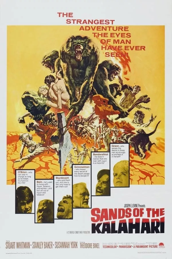 SANDS OF THE KALAHARI (1965) Stanley Baker - DVD, Public Domain DVD NO CASE