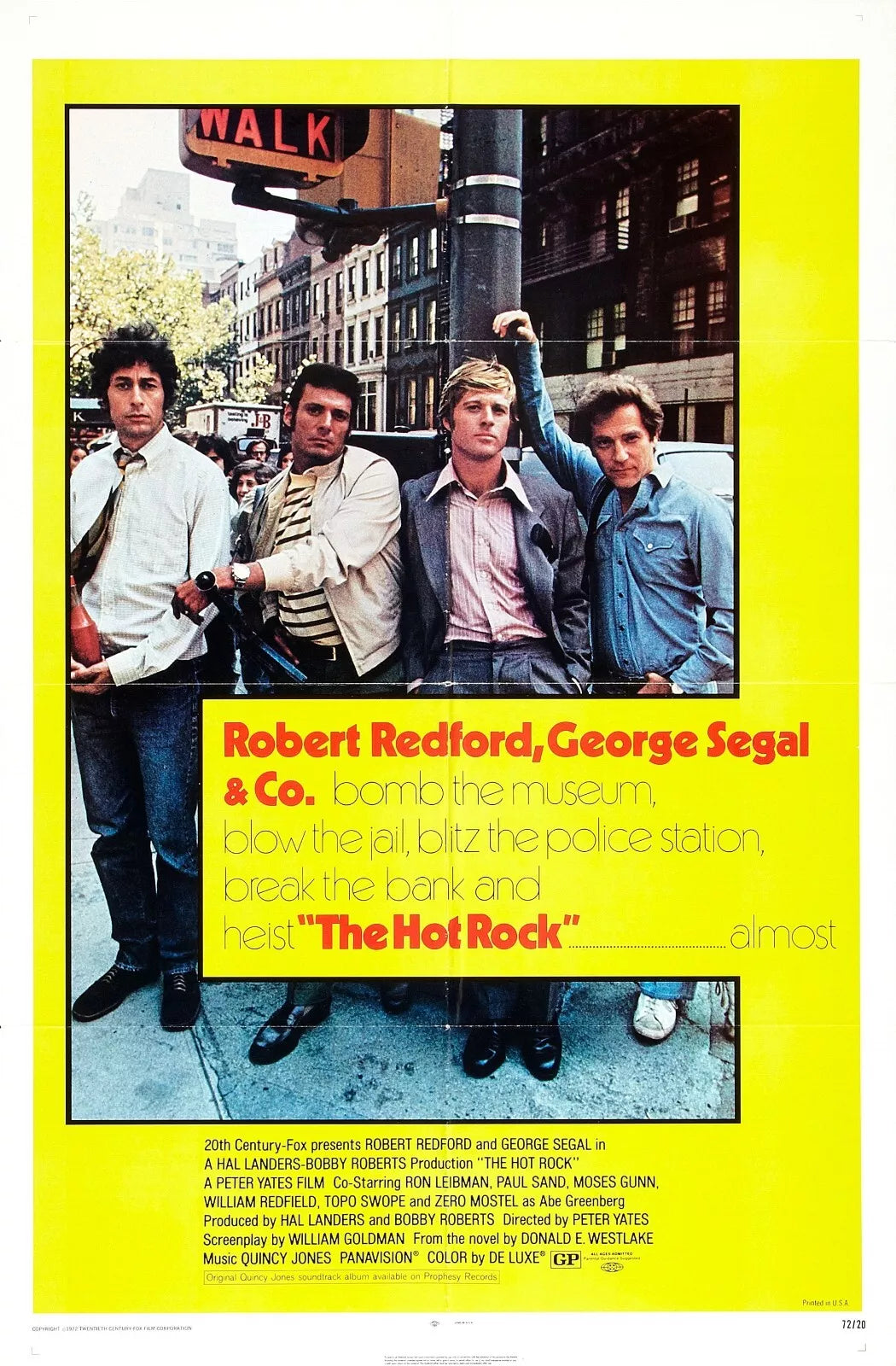 THE HOT ROCK (1972) Robert Redford, George Segal - Public Domain DVD NO CASE