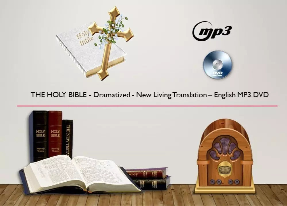 THE HOLY BIBLE - Dramatized - New Living Translation - English - (MP3) DVD
