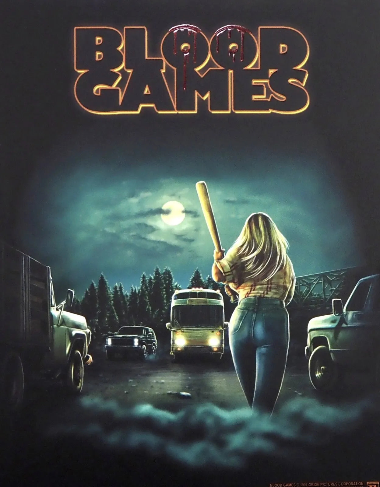 BLOOD GAMES (1989) Gregory Cummins - DVD, Public Domain DVD NO CASE