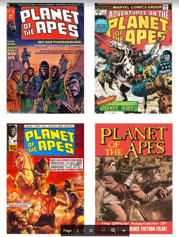 THE PLANET OF THE APES - RETRO COMICS MAGS & ANNUALS PDF Format ON USB