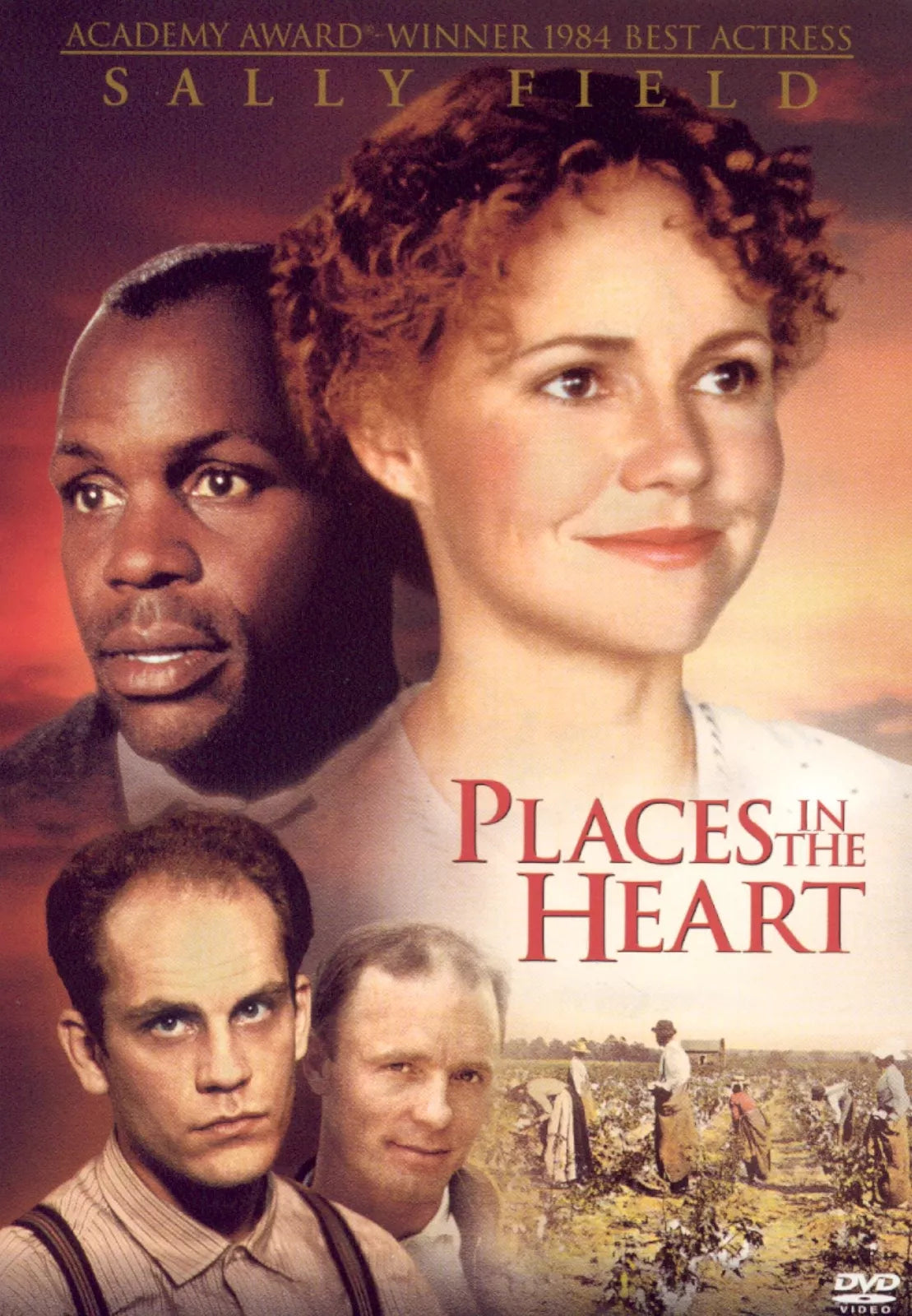 PLACES IN THE HEART (1984) Sally Field,Ed Harris,John Malkovich,Danny Glover - Public Domain DVD NO CASE RARE !