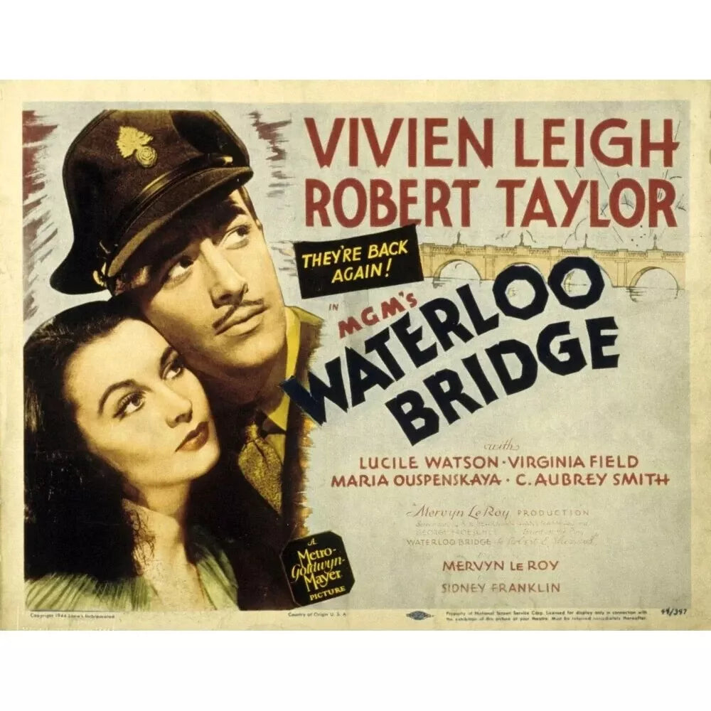WATERLOO BRIDGE (1940) Vivien Leigh - Public Domain Movie DVD NO CASE