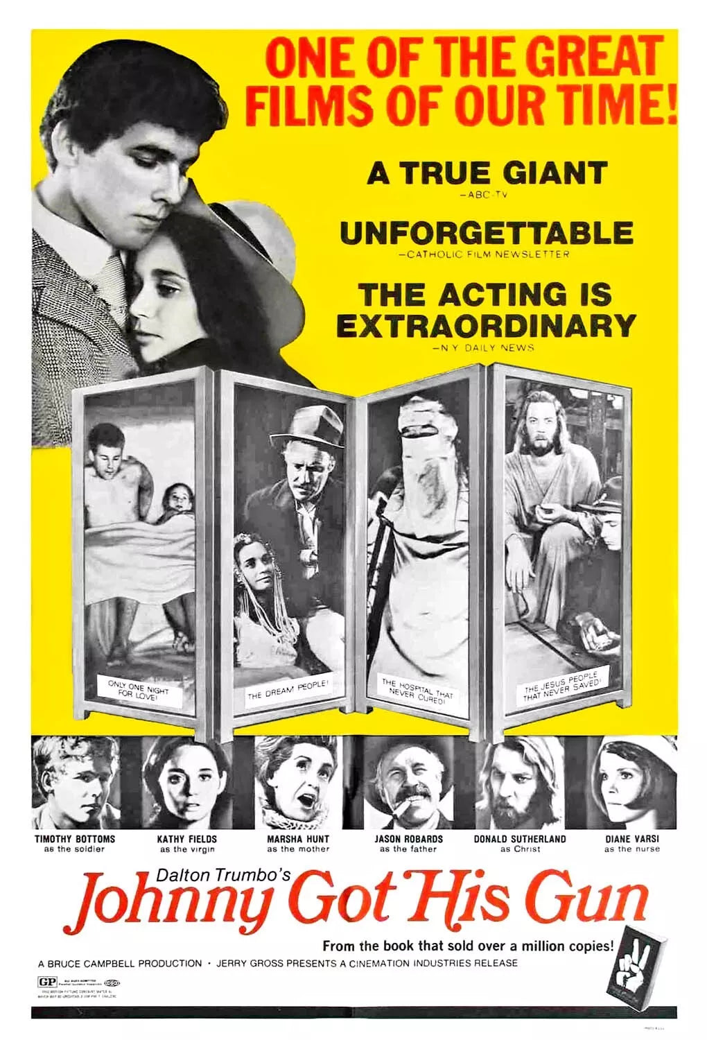 JOHNNY GOT HIS GUN (1971) Donald Sutherland - Public Domain DVD NO CASE