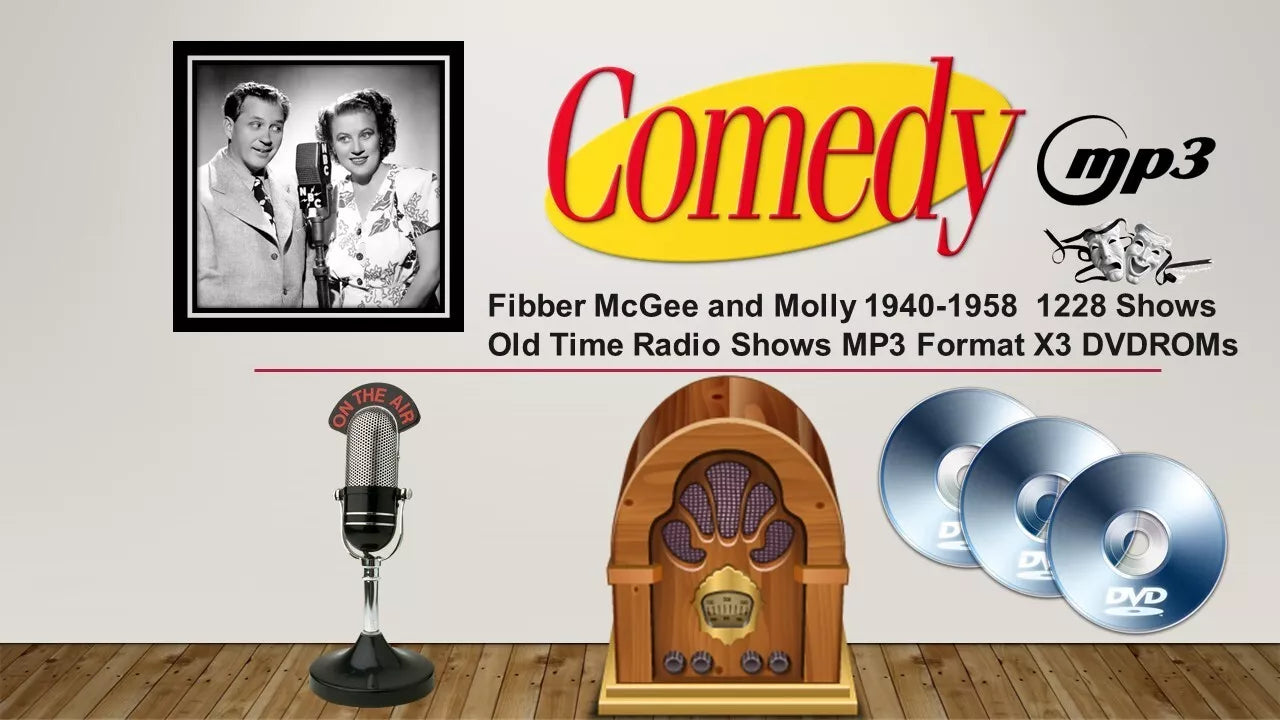 FIBBER McGEE AND MOLLY - 1228 Old Time Radio Shows MP3 Audio X3 DVDROM
